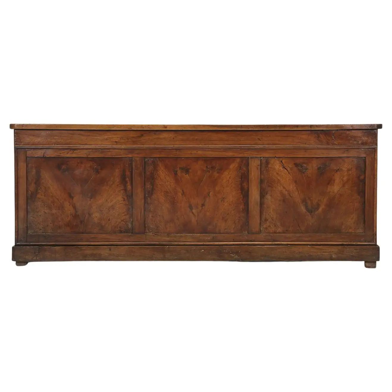 Antique French Book-Matched Walnut Store Counter for Kitchen Island Conversion | 1stDibs