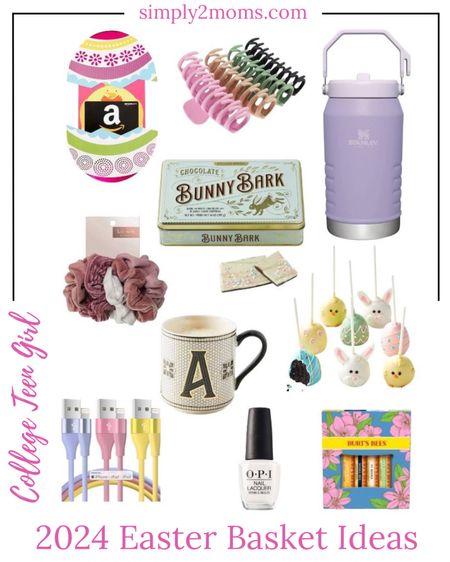 Everything you need to fill  teen girl or college students Easter baskets. Fun ideas including Stanley cup, initial mug makeup and hair accessories and of course a little chocolate. #easterbasket #holiday

#LTKfindsunder50 #LTKSeasonal #LTKfamily