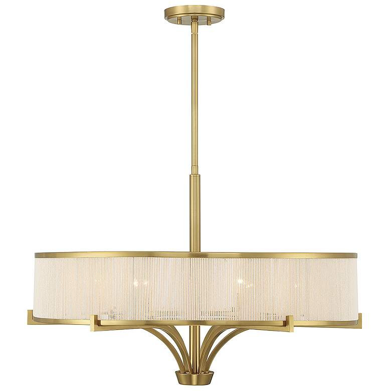 Savoy House Wynwood 30" Wide Warm Brass 6-Light Chandelier - #254E9 | Lamps Plus | Lamps Plus