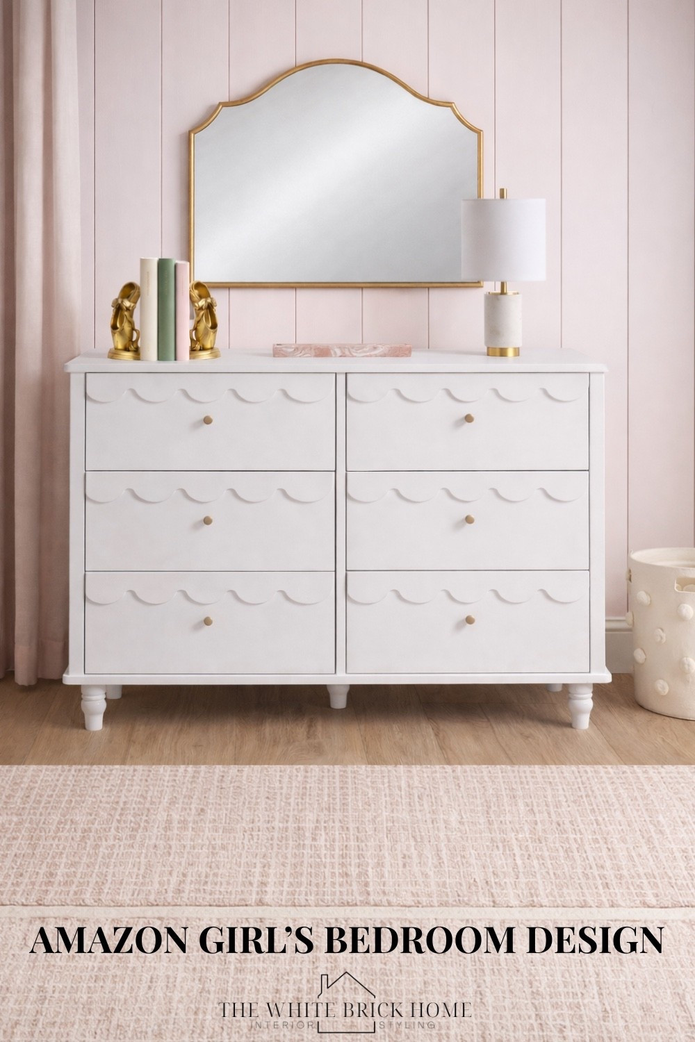 Soft, sweet, and budget friendly 1 this affordable Amazon design blends blush tones, playful scalloped details, and warm gold accents for a look that feels high end without the price. 
🖤🖤
Girls room, girls bedroom, Amazon, Amazon home, Amazon home girls bedroom, girls room decor, girls room decor, pink girls room, affordable home decor, Amazon home finds, bedroom inspiration, pink bedroom inspiration, Amazon home decor ideas, pink girls room dresser, curtains area rug, Loloi blush rug, blush area rug, girls room storage, girls room design, girls room decor, curtains, table lamp, lamp, dresser, toddler girl, toddler girl bedroom, Amazon, affordable, budget friendly 


#LTKHome #LTKSaleAlert #LTKKids