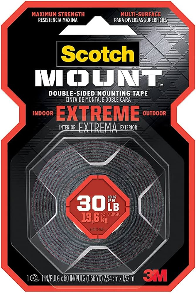 Scotch-Mount Extreme Double-Sided Mounting Tape 414H,1 in x 60 in | Amazon (US)