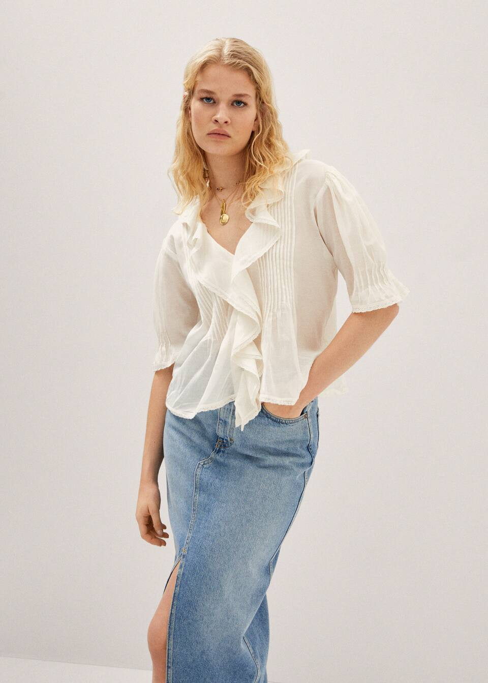 Search: White blouse (70) | Mango USA | MANGO (US)