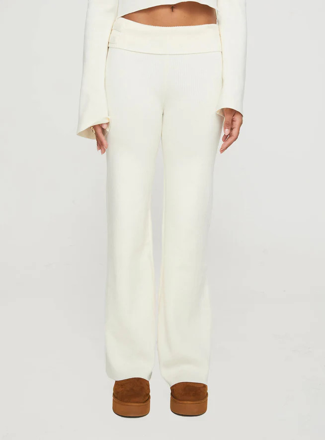 Try Me Knit Pants Cream | Princess Polly US