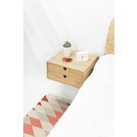 Floating Nightstand Bedside Table With 2 Drawers in Solid Oak Mid Century Modern | Etsy (US)