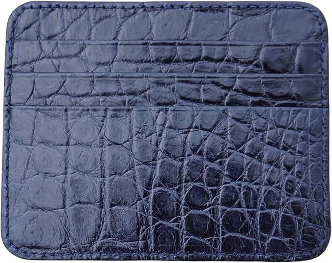 Alligator Credit Card Holder Crocodile Double Side Exotic Minimalist Leather Slim Executive Busin... | Amazon (US)