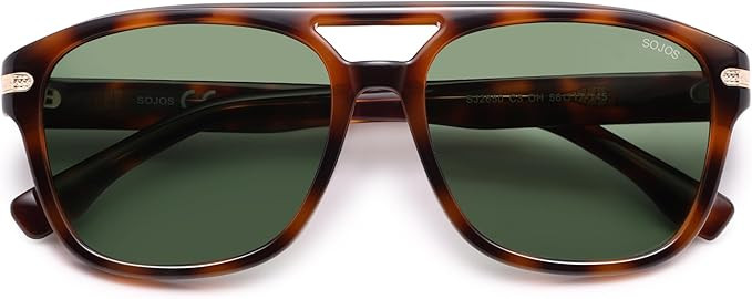 SOJOS Aviator Sunglasses Womens & Men Square Polarized Lens UV400 Designer 90s Shades SJ2650 | Amazon (US)
