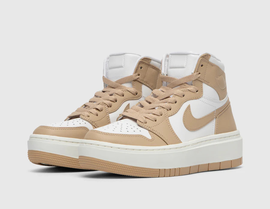 Jordan Women's 1 Elevate High White / Desert - Sail | size? CA