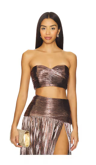Floriana Top in Metallic Mauve | Revolve Clothing (Global)