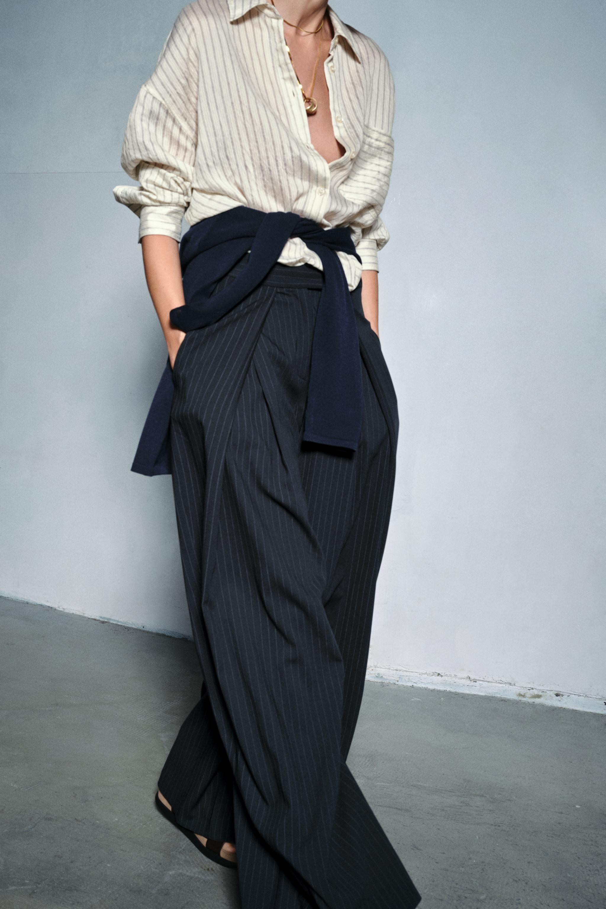 ZW COLLECTION PINSTRIPE TROUSERS | Zara UK
