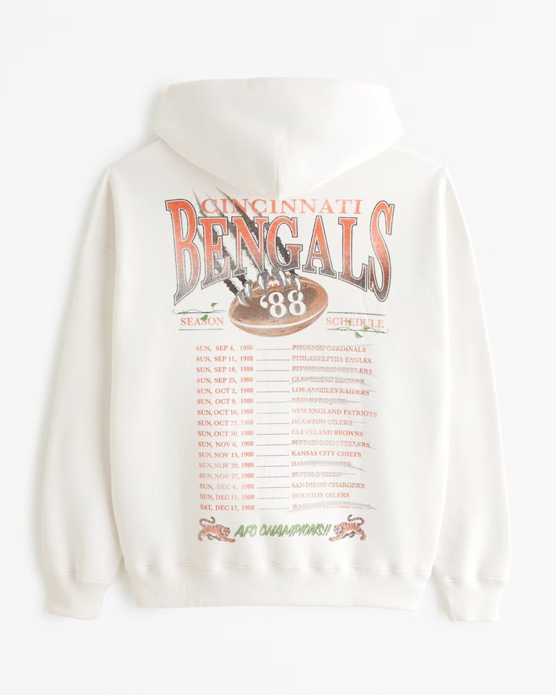 Men's Cincinnati Bengals Graphic Popover Hoodie | Men's Tops | Abercrombie.com | Abercrombie & Fitch (US)