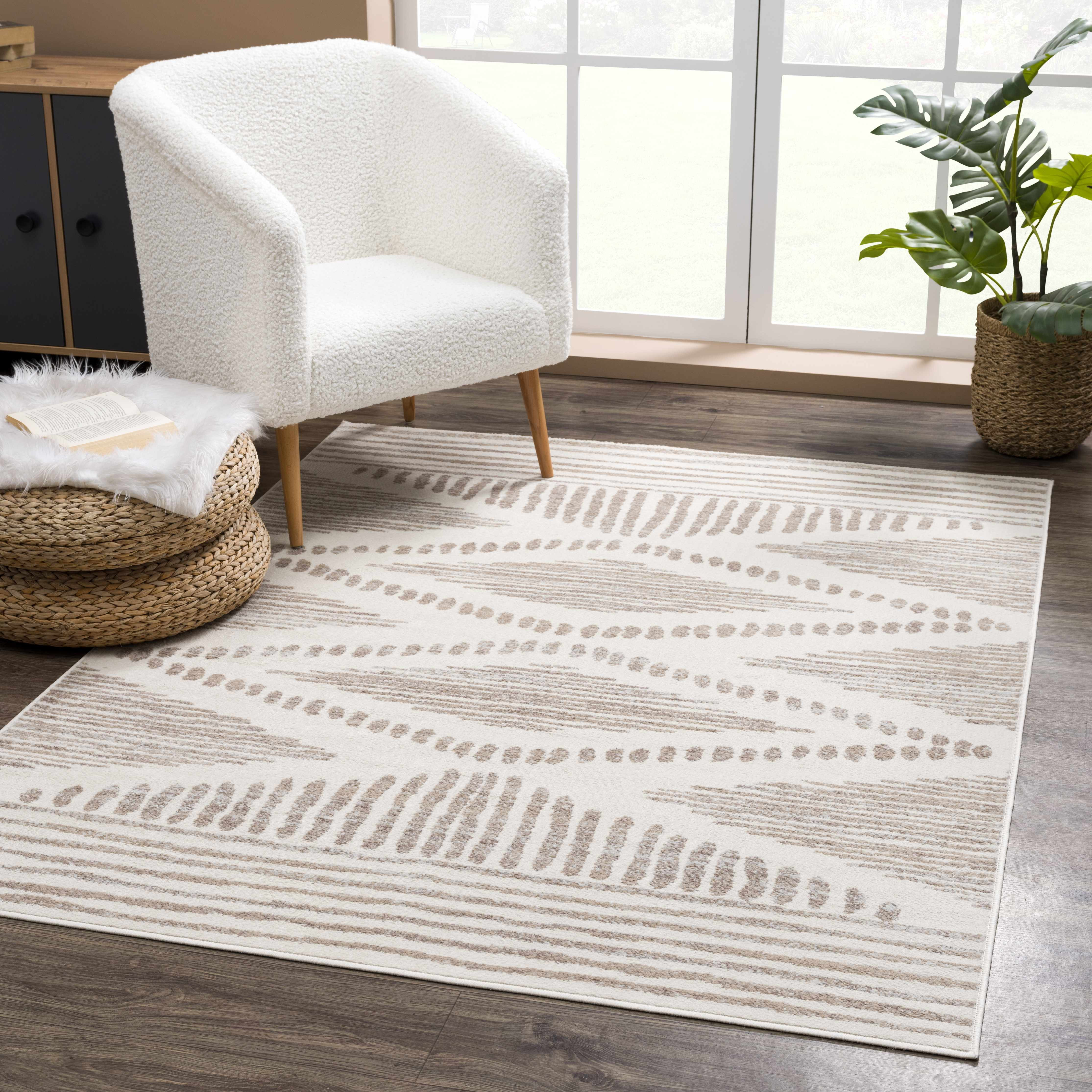 Tigrisis Beige 2328 Area Rug | Beige Diamond Rug | Boutique Rugs