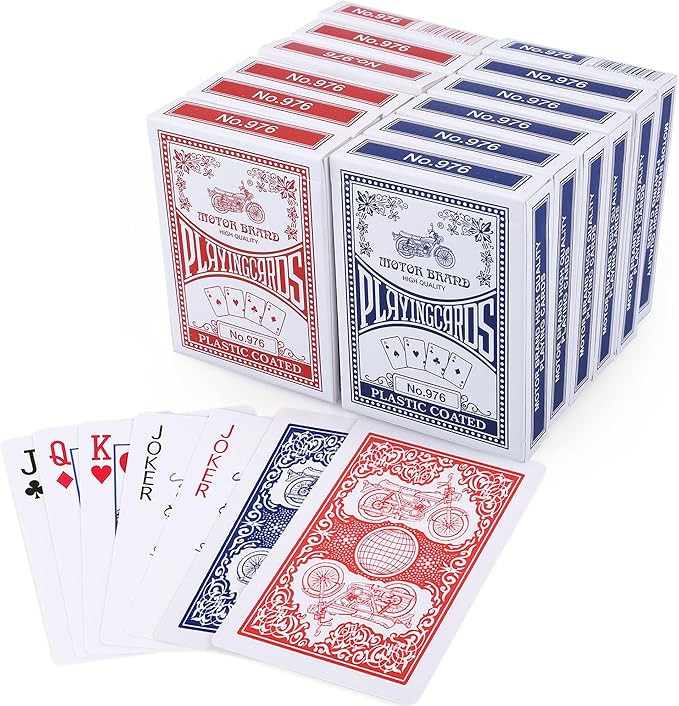 LotFancy Playing Cards, 12 Pack, Decks of Cards Bulk, Poker Size, Standard Index, for Blackjack, ... | Amazon (US)