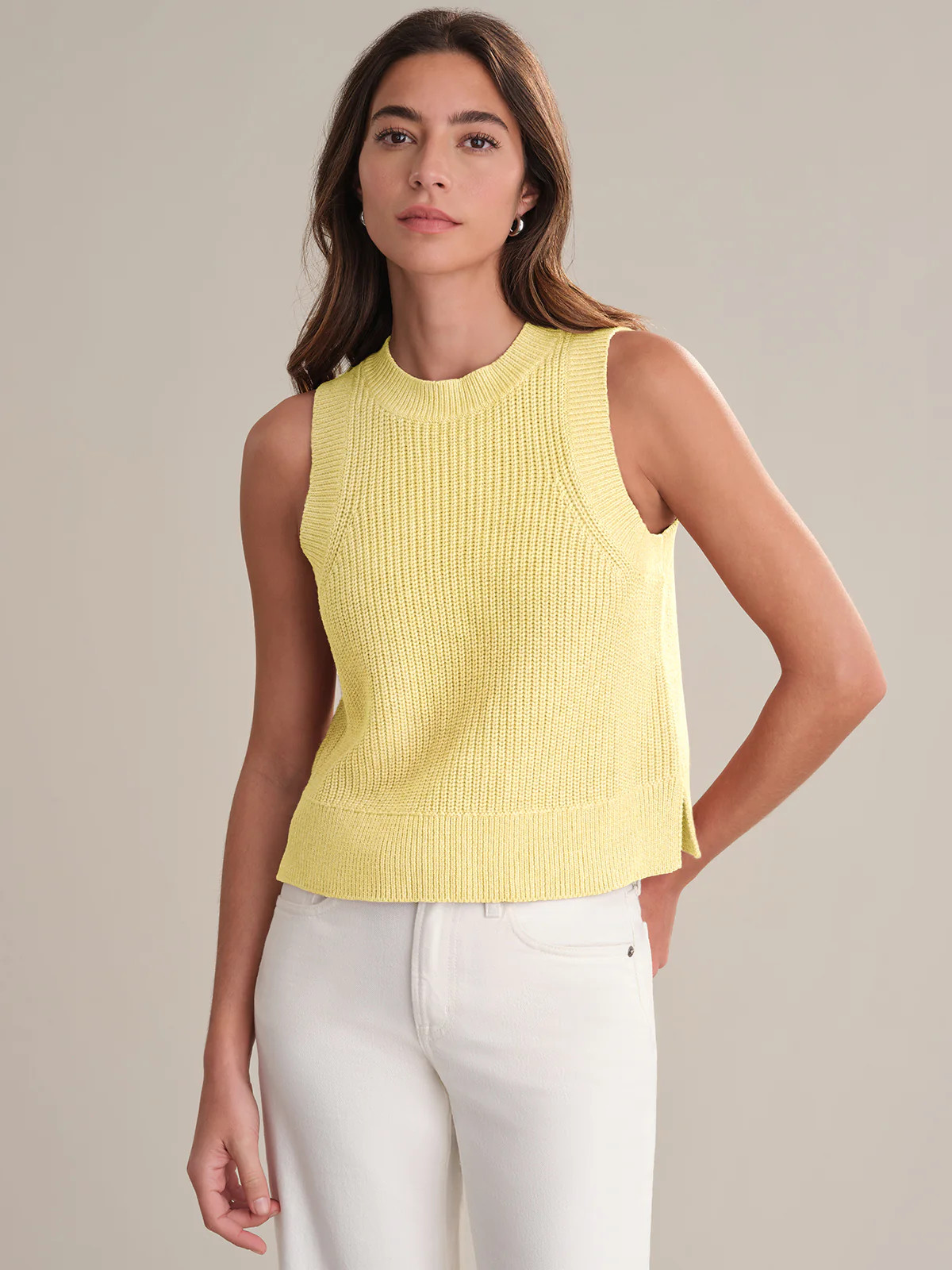 Demi: High Crewneck Cotton Tank | 525 America