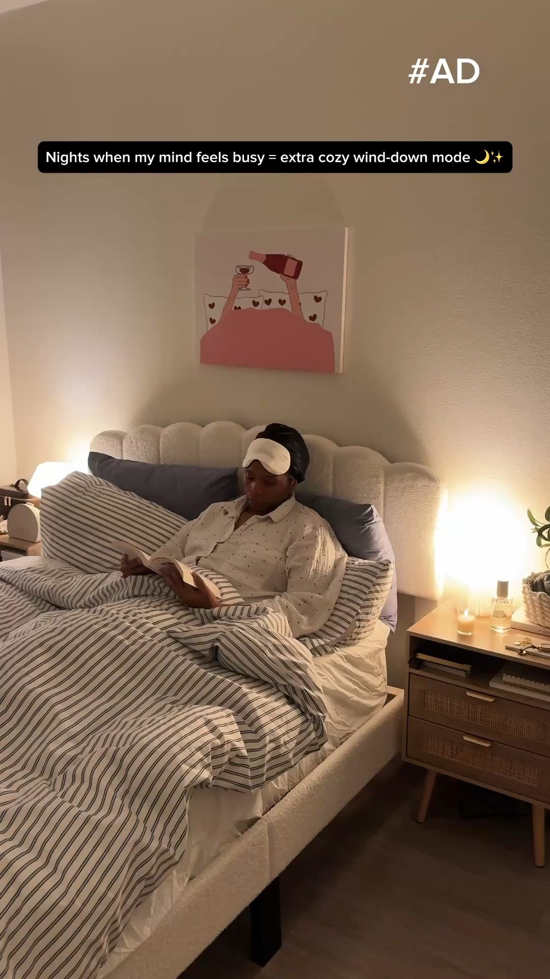 #ad Cozy night at home✨

There’s nothing like ending the day with a little extra comfort, especially on nights when my mind feels busy. 

A warm shower, cozy PJs, lit candles, and Natrol Ultra Sleep have become some of my favorite ways to wind down. I love that it features a 3-in-1 sleep blend of melatonin, GABA, and Dream Botanicals™ to support all four stages of the sleep cycle†
Here’s to slowing down, getting cozy, and easing into the night. 🌙💙 

Natrol® Ultra Sleep and Ultra Energy are both available online and in select @Target stores. // @natrolofficial #Targetpartner #natrol #ultrasleep #ultraenergy

†These statements have not been evaluated by the Food and Drug Administration. This product is not intended to diagnose, treat, cure or prevent any disease.

#LTKselfcare