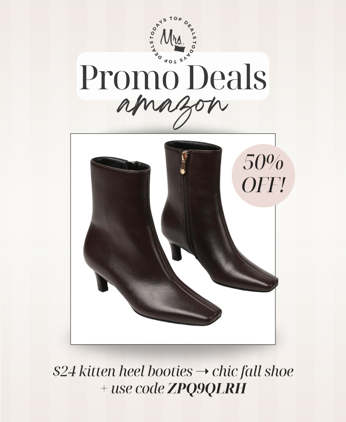 $24 kitten heel booties ➝ chic fall shoe! 50% off use code ZPQ9QLRH 

 #LTKgrwm #LTKSeasonal #LTKSaleAlert