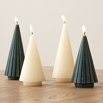 Fluted Tree Candles | West Elm | West Elm (US)