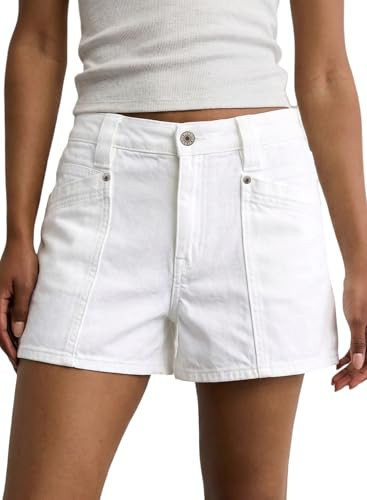 Astylish Women's Casual Summer Jean Shorts Classic High Waisted Denim Pants Daily Essentials White Size 14 | Amazon (US)