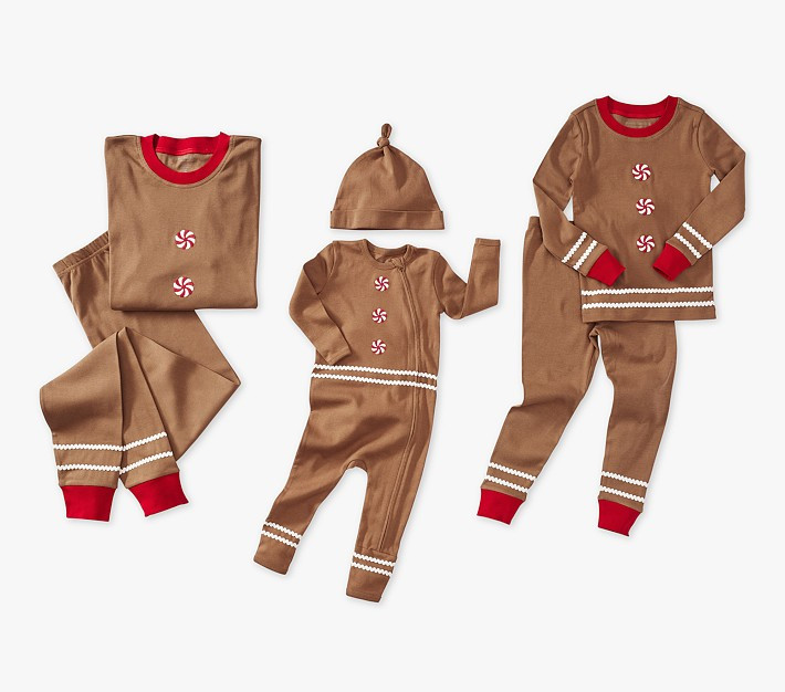 Gingerbread Organic Cotton Family Pajama Collection | Pottery Barn Kids