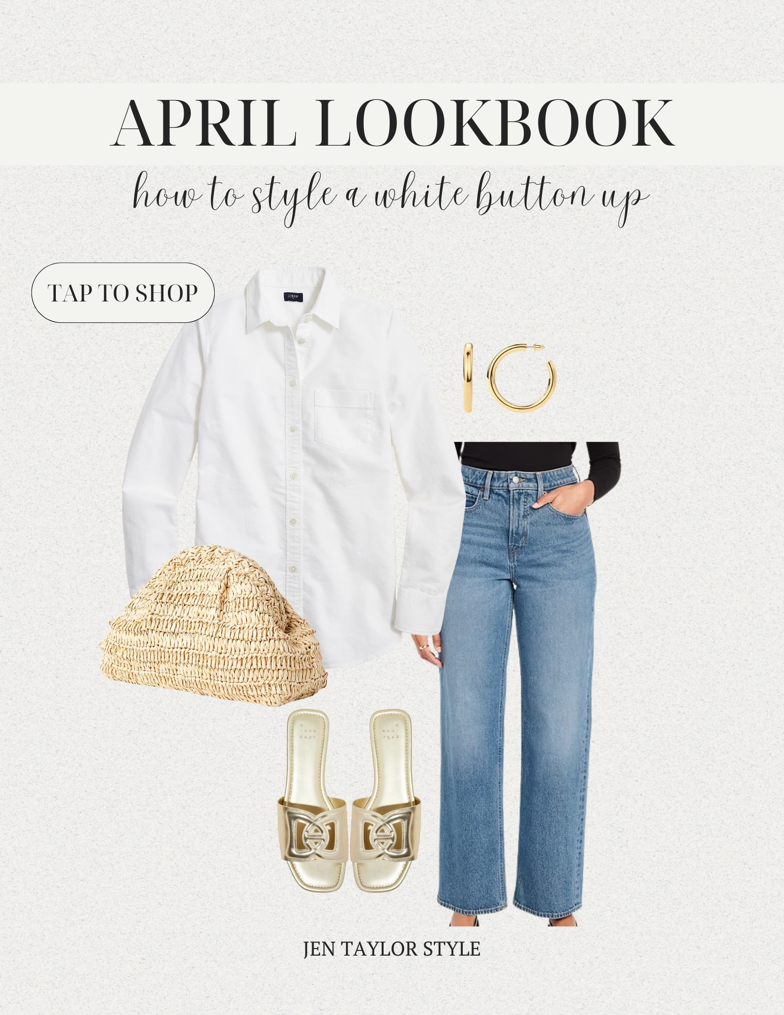 A classic, everyday look with a white button down and jeans  

#LTKFindsUnder50 #LTKStyleTip #LTKPlusSize