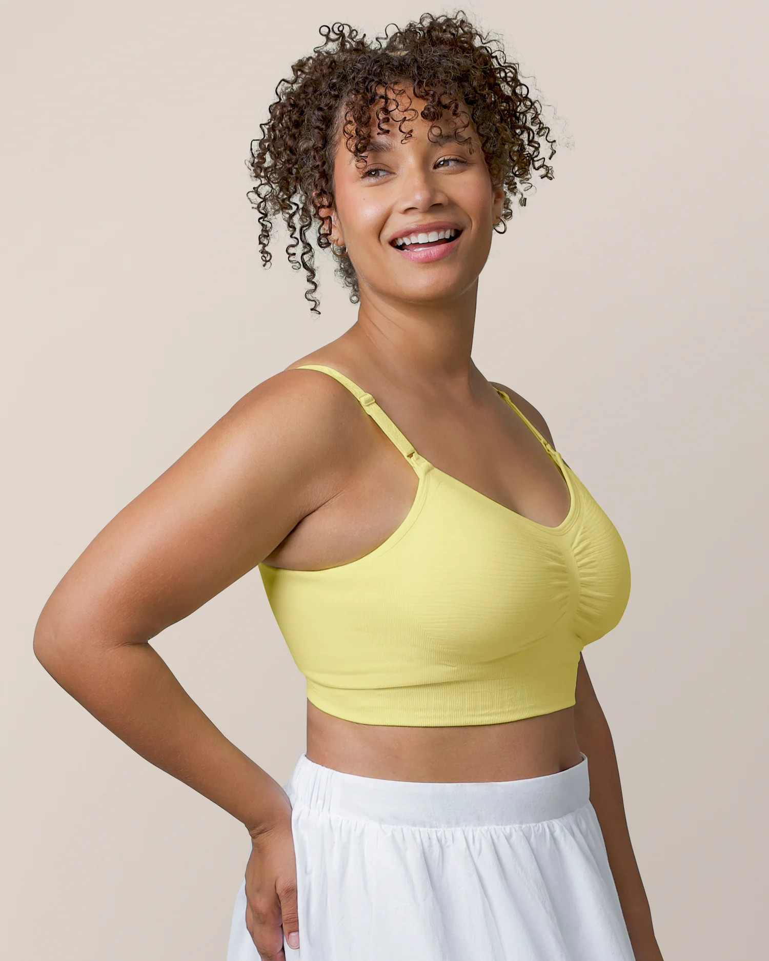 Sublime® Hands-Free Pumping & Nursing Bra | Light Lemon – Kindred Bravely | Kindred Bravely