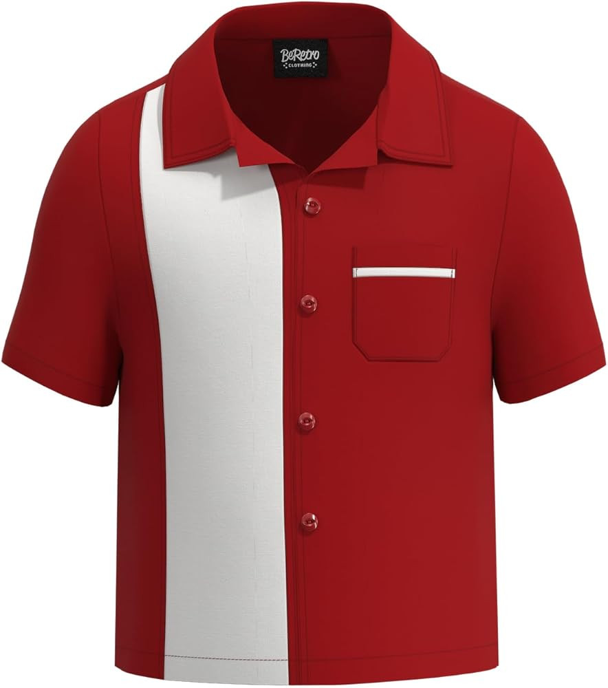 Toddler Classic 50’s Bowling Button up Shirt for boys or girls ~ Bowling Party, Turquoise, Hot ... | Amazon (US)