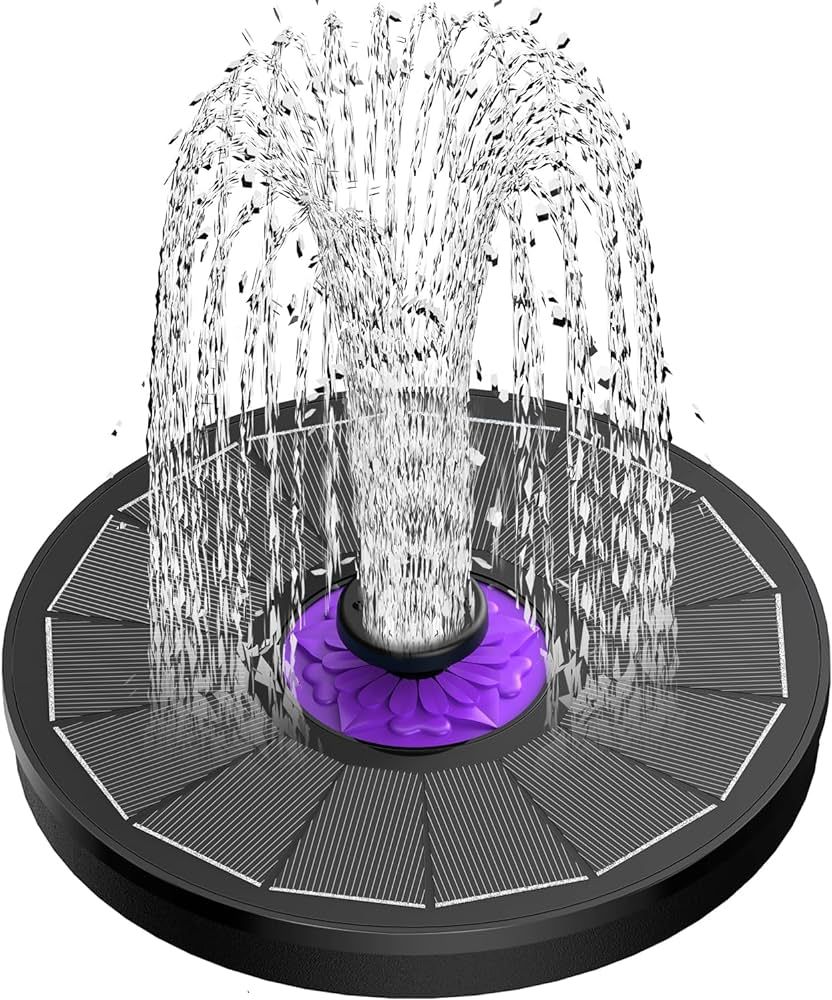 SZMP Solar Fountain 3.5W Bird Bath Fountains with Flower 2024 Upgraded Glass Panel, Solar Powered... | Amazon (CA)