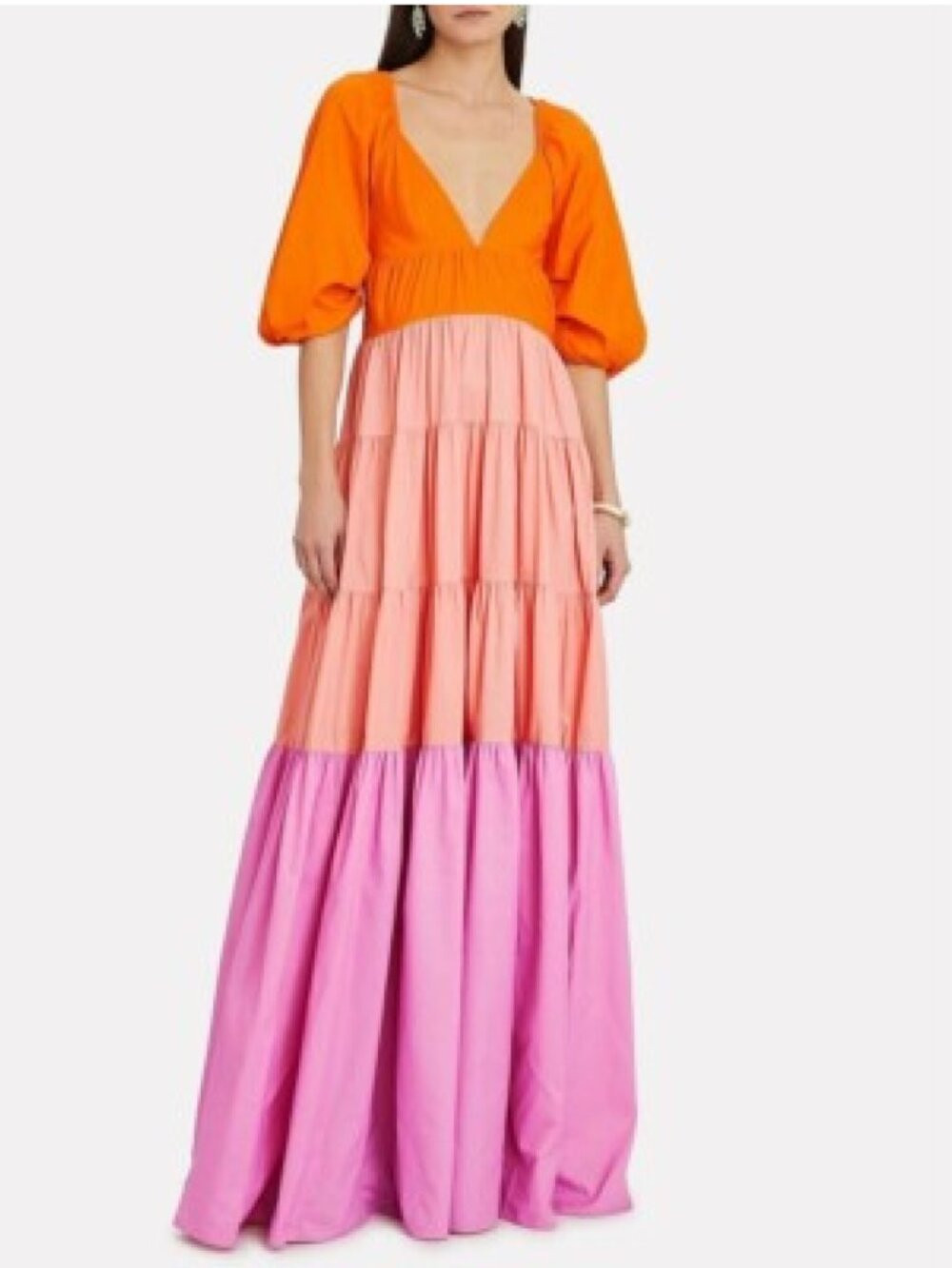 Staud Meadow Colorblock Empire Waist Maxi Dress | Poshmark