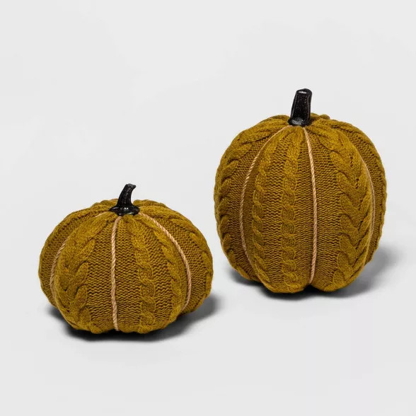 5.5" Harvest Cable Knit Pumpkin - Hyde & EEK! Boutique™ | Target