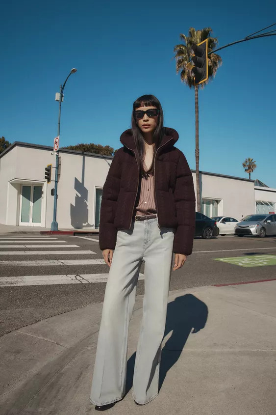 CABLE KNIT HOODED ANORAK | Zara US