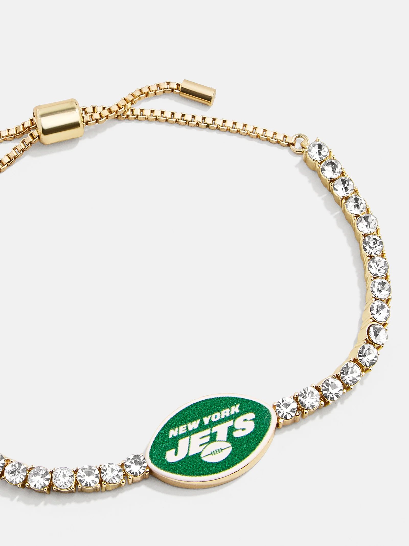 New York Jets NFL Gold Tennis Bracelet - New York Jets | BaubleBar (US)
