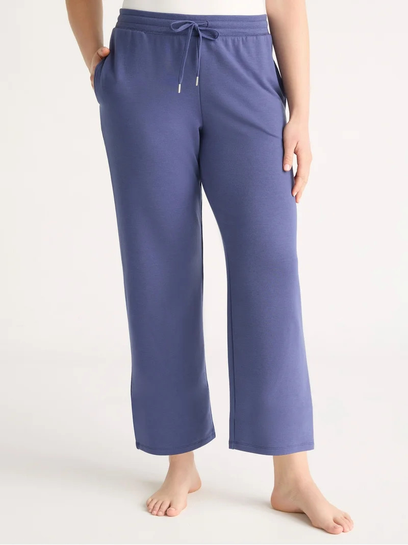 Joyspun Women's French Terry Capri Sleep Pants, 25'' Inseam, Sizes XS-3X | Walmart (US)