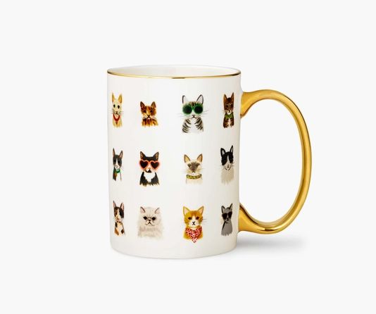 Cool Cats  Porcelain Mug | Rifle Paper Co.