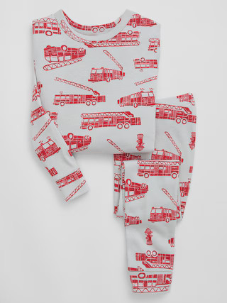 babyGap 100% Organic Cotton Fire Truck PJ Set | Gap Factory