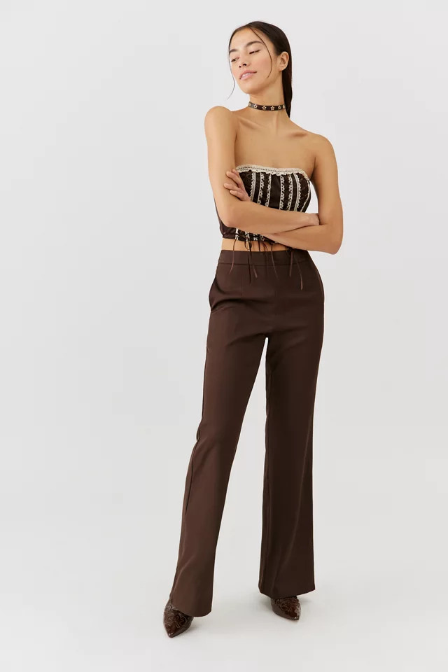Rare London Satin-Waistband Tailored Pant | Urban Outfitters (US and RoW)