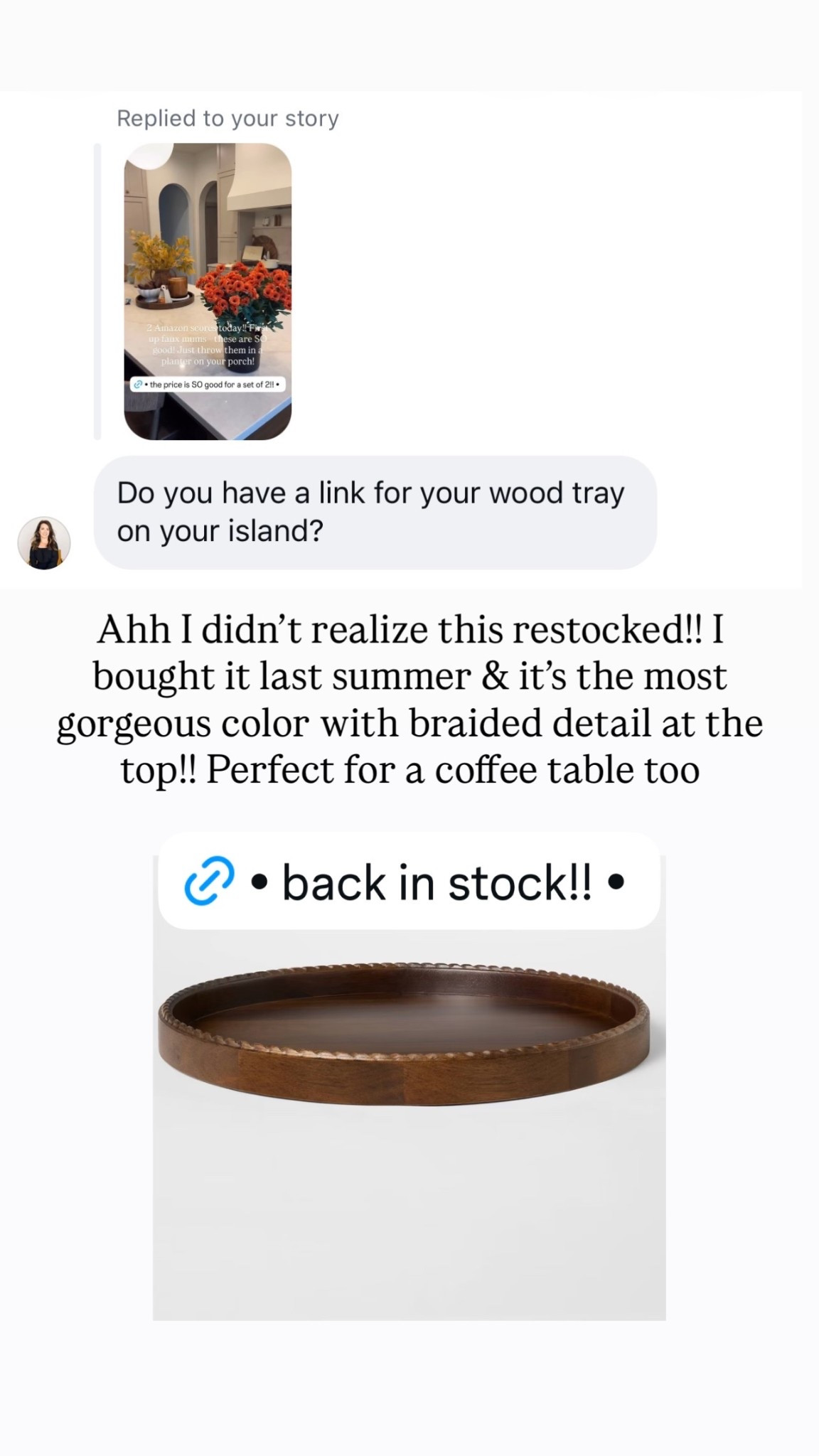 Ahh I didn’t realize this restocked!! I bought it last summer & it’s the most gorgeous color with braided detail at the top!! Perfect for a coffee table too

#LTKSeasonal