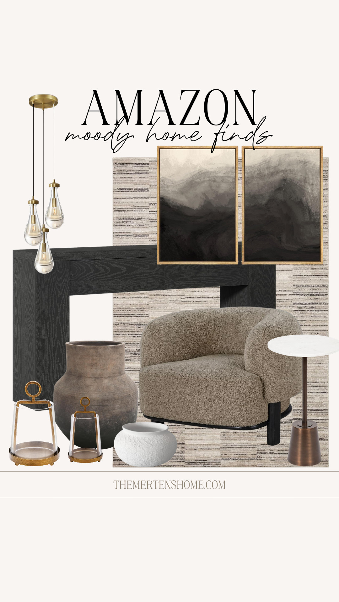 Amazon moody home picks 🤍 Rich, cozy pieces that add depth and warmth to any space, from statement furniture and art to layered lighting and decor that create that calm, elevated vibe. 

 #LTKHome