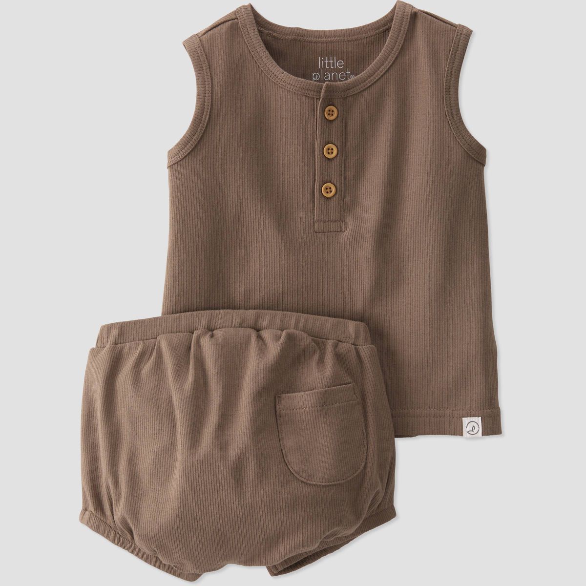 little Planet By Carter's Baby 2pc Happy Otter Top and Bottom Set - Brown | Target