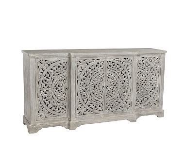 Virginia 72&quot; Carved Wood Buffet | Pottery Barn (US)