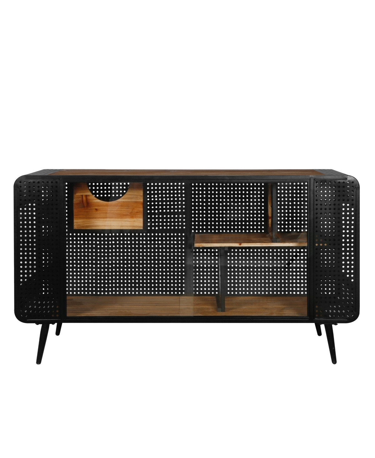 Streamdale Spacious Cat House with Tempered Glass (55"W) - Black brown | Macy's