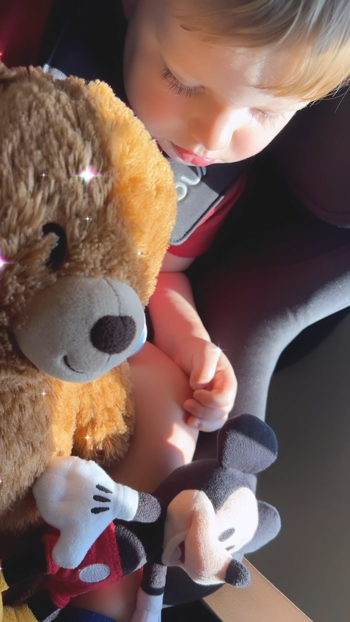There is nothing quite like that “disney tired” 🐭♥️😴👼🏼🚙 Our sweet sleepy baby boy cuddling with Mickey and Bear on our carride back home 🫶🏽 - still dreaming about our 💭 amazing time at the most magical place in the world!  🪄

#LTKtravel #LTKfamily #LTKbaby