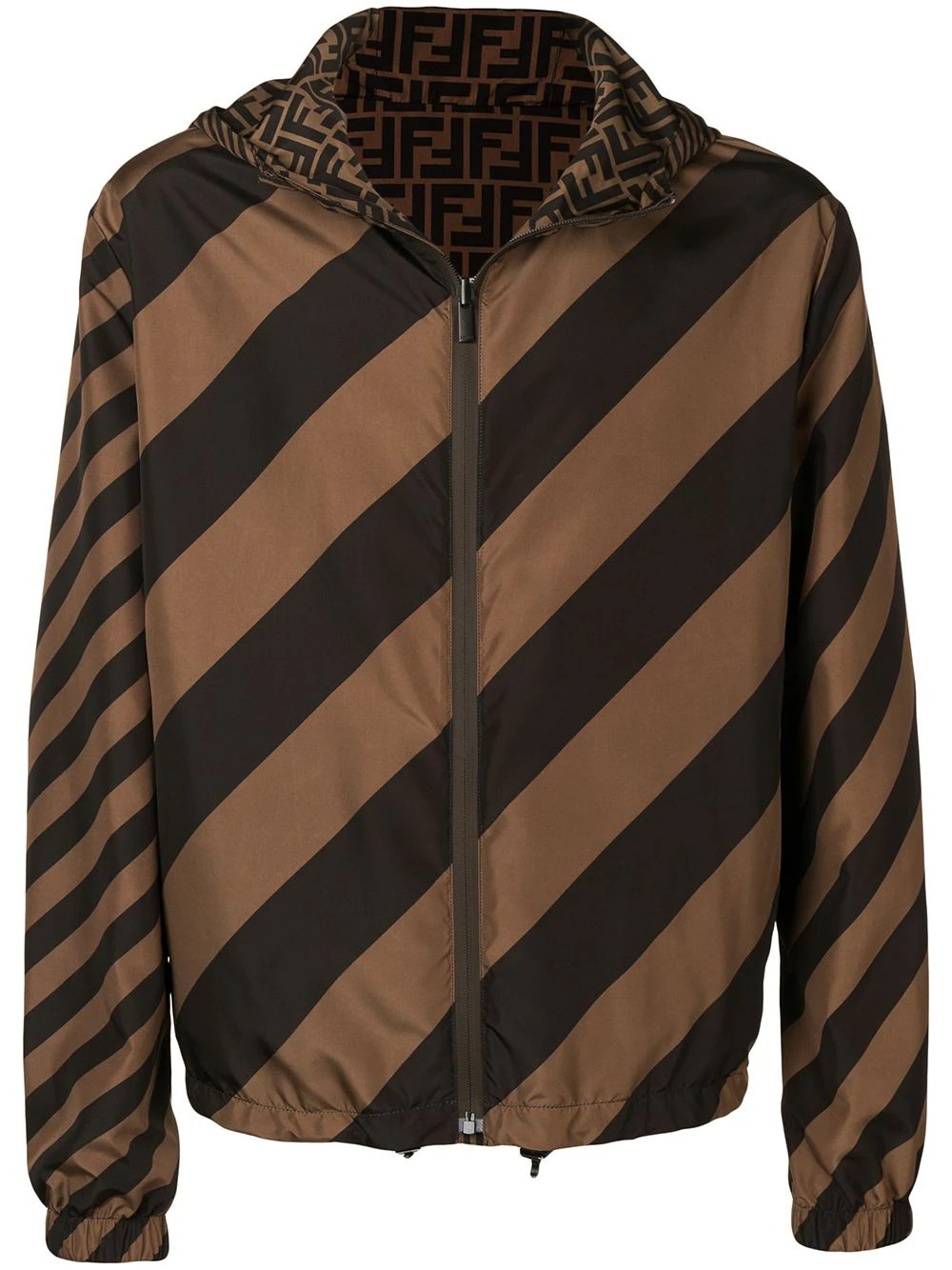 FENDI reversible windbreaker jacket - Brown | Farfetch Global