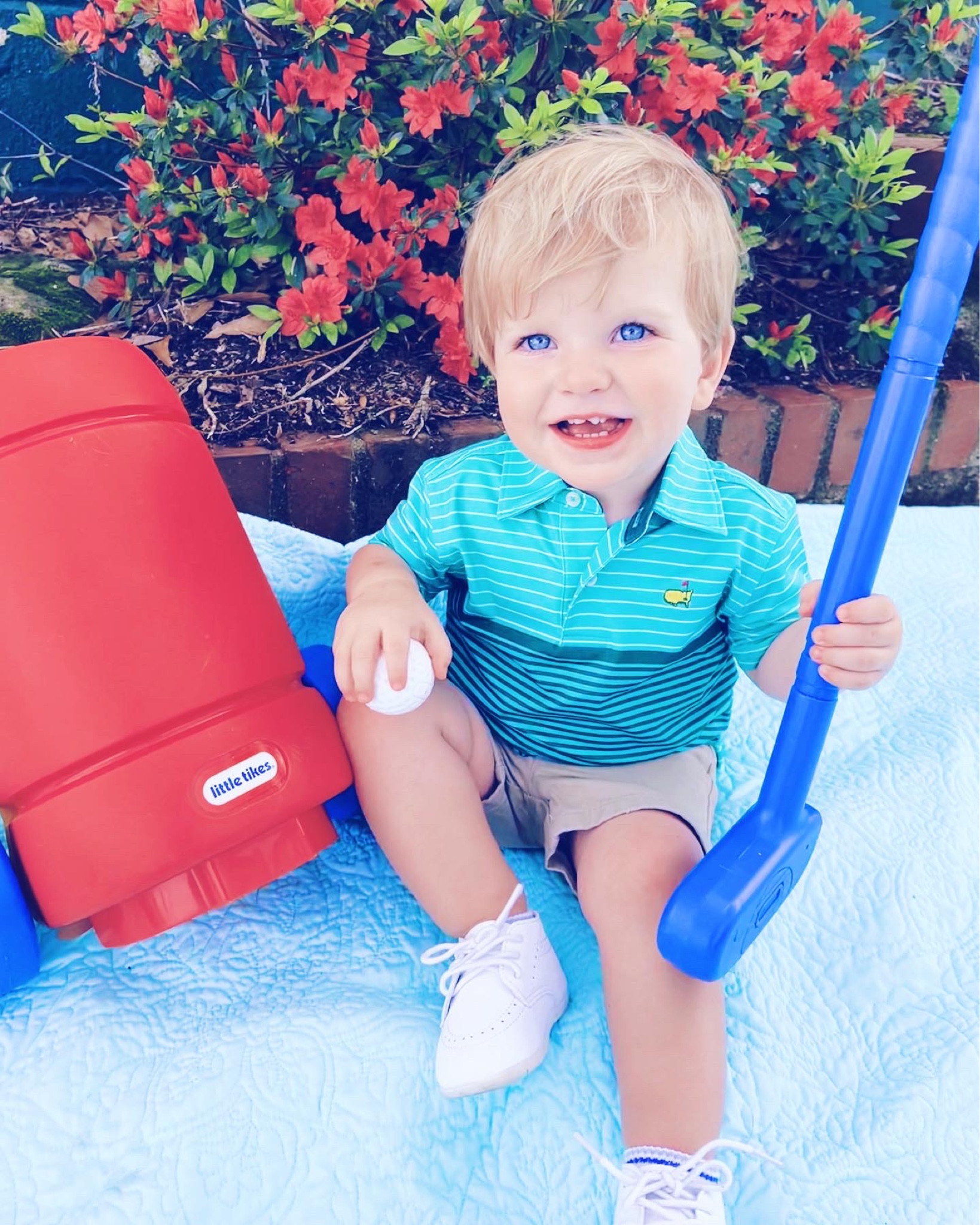 Happy Master’s Week from our bright blue eyed sweetie pie on this bright sunshine-y day!! ⛳️🌸☀️ #mastersweek #cutenessoverload

…

#emilysayswes #judsoncarpentermabry #twentyonemonthsold #twentyonemontholdbaby #twentyonemontholdbabyboy #judsonmonthbymonth #sweetjudson #oursweetboy #oneyearold #oneyearoldbaby #oneyearoldbabyboy #oneyearoldboy #gratefulmotherhood #motherhoodblog #motherhoodblogger #mommyblogger #aprilmemories #thesearethedays #makingmemories #happymastersweek #mastersweek2023 #liketkit #LTKfamily #LTKbaby #LTKSpring @shop.ltk