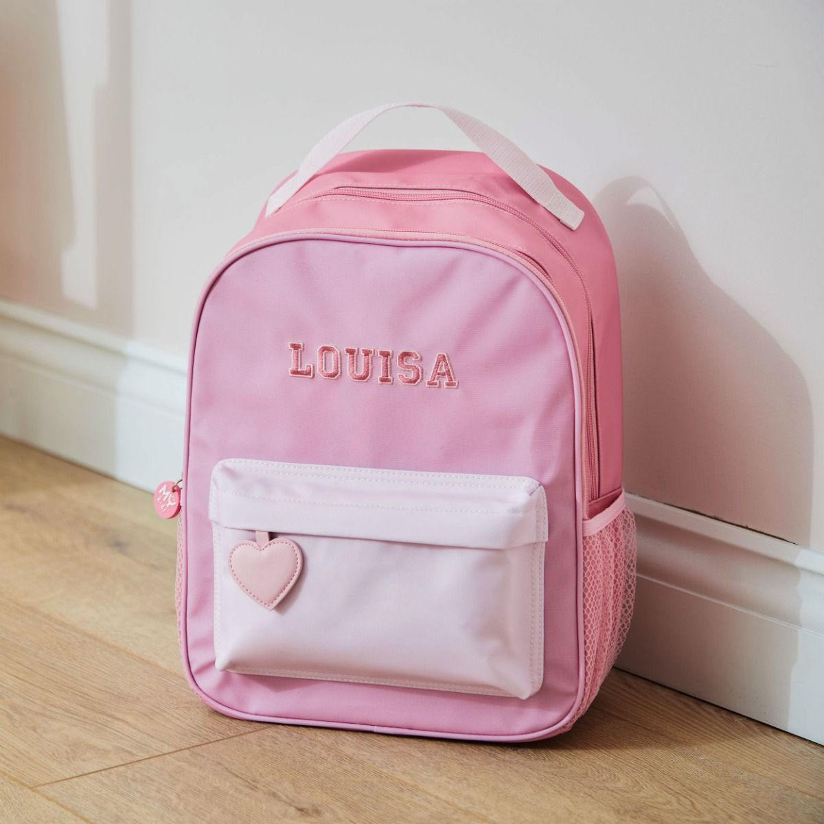 My Kids Personalised Large Pink Varsity Backpack | My 1st Years (Global)