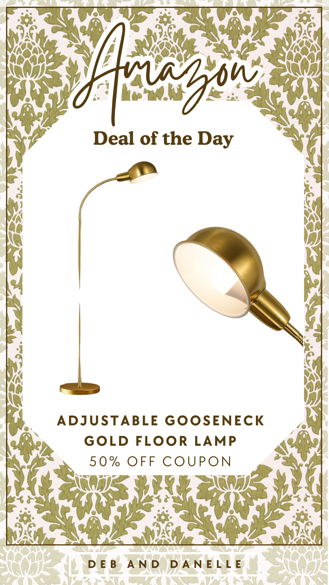 This gooseneck floor lamp is currently 50% off on @Amazon! It is an industrial gold color with three color temperatures.  

 #LTKGiftGuide #LTKHome #LTKSaleAlert