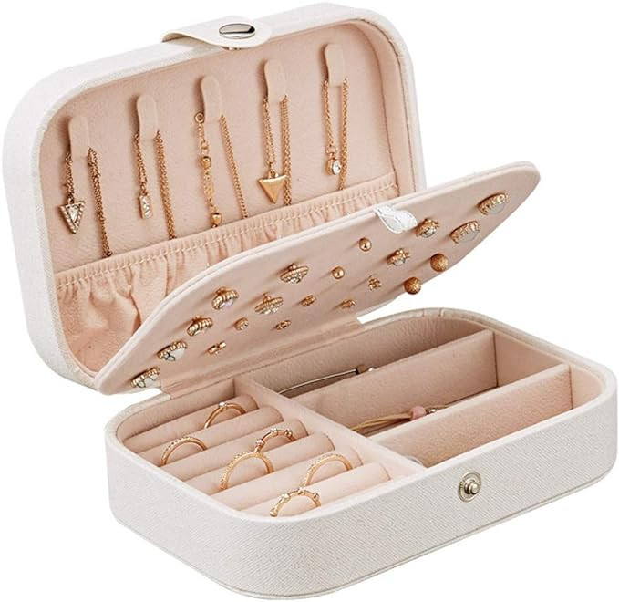 YONZONE Small Jewelry Box, Travel Jewelry Case Portable Jewelry Organizer Storage for Necklace Ea... | Amazon (US)
