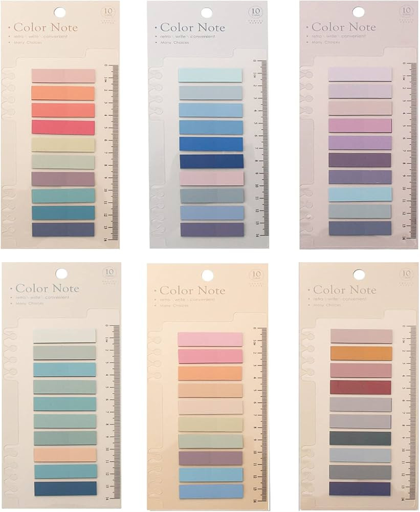 Sticky Tabs 1200 Pcs Sticky Book Tabs Colorful Annotation Tabs, Writable Transparent Sticky Notes... | Amazon (US)