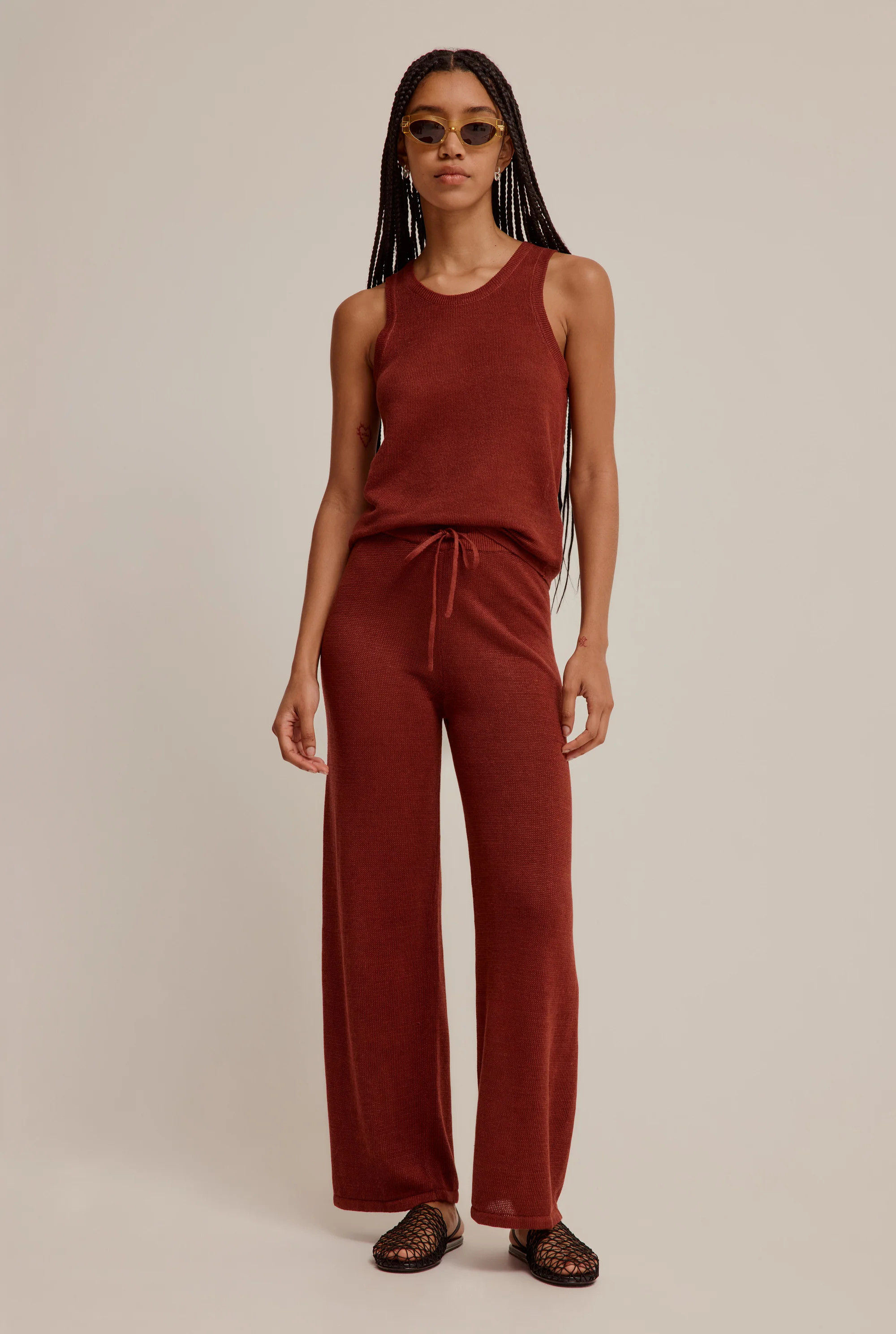 Linen Knitted Tank | Venroy AU