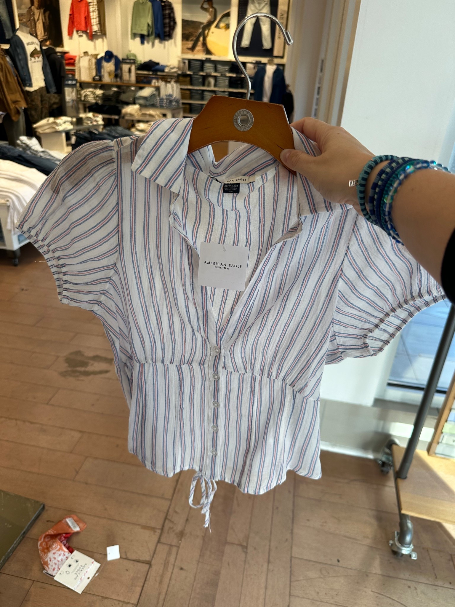 Love this striped button up cropped shirt for spring! It’s so cute! On sale for $37 & ranges from sizes XXS-XXL! Comes in other colors as well! Ties in the back! Need this top asap!

#LTKSaleAlert #LTKMidsize #LTKSpringSale