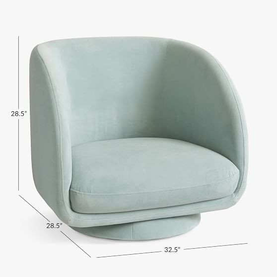 Performance Everyday Velvet Light Pool Reece Lounge Chair | Pottery Barn Teen