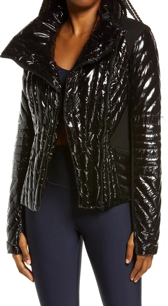 Hooded Motion Panel Quilted Down Jacket | Nordstrom